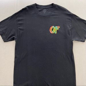 ODD FUTURE Retro Tie Dye Donut Black T-Shirt - Size Large